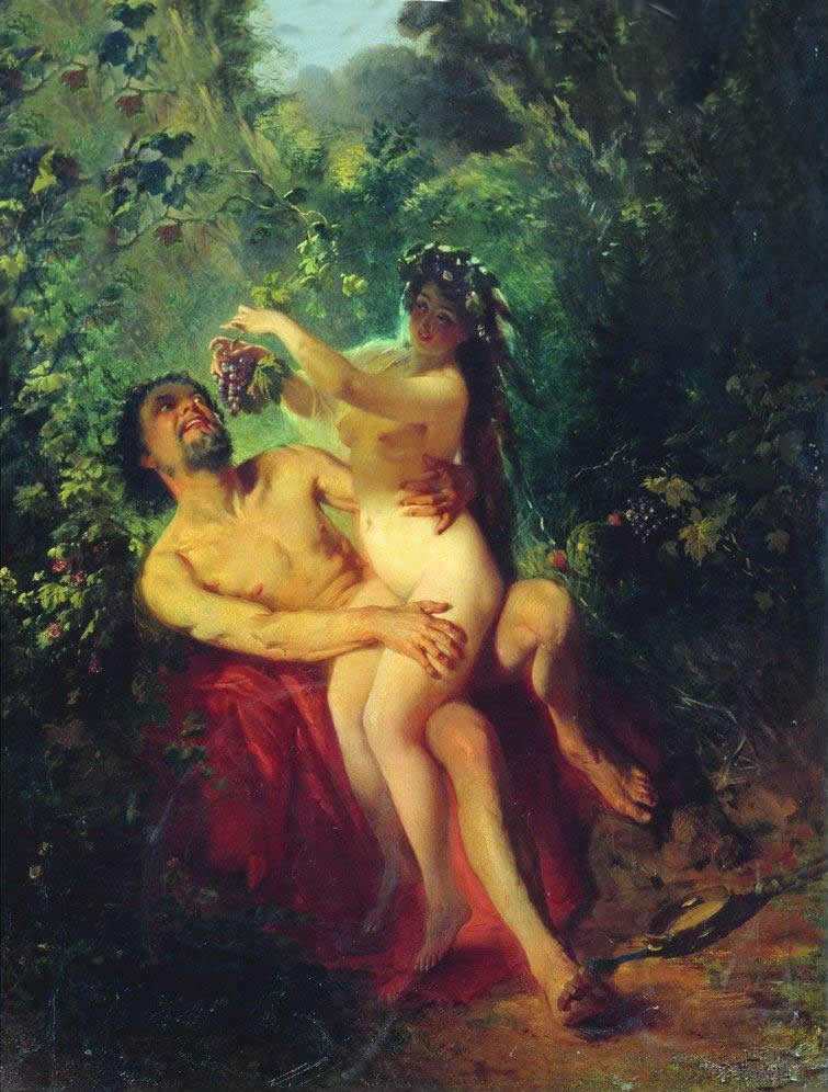 satyr and nymph
